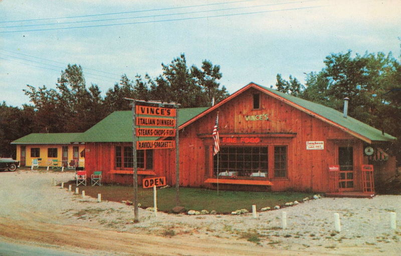 Vinces Motel and Restaurant - Vintage Postcard (newer photo)